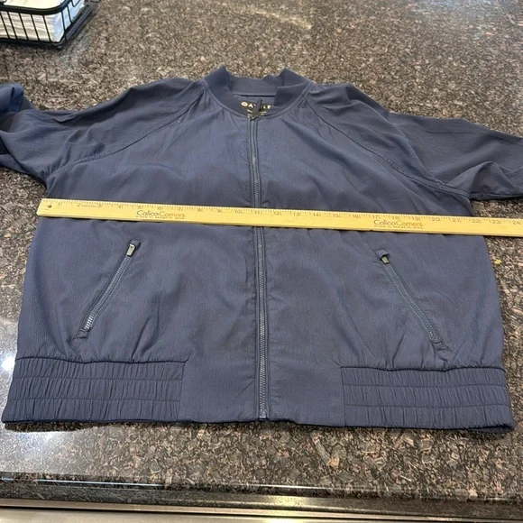 ATHLETA Women’s Bomber Jacket Navy Blue Size M - Picture 4 of 7